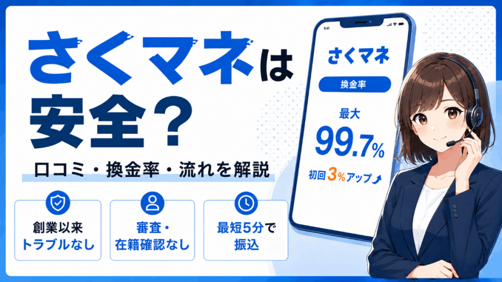 さくマネは安全？口コミや換金率、利用の流れを詳しく解説